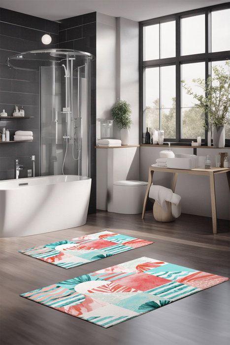 Mijölnir Juego de alfombrillas de baño CT-5276 Multicolor Mijölnir Juego de alfombrillas de baño CT-5276 Multicolor
